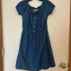 Speed Limit Small chambray cinched waist Dress